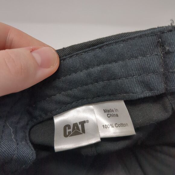 CAT Western States Equipment Black OS Adjustable Embroidered 6 Panel Cotton - Picture 8 of 8